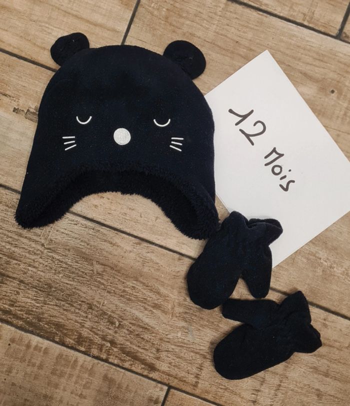 Bonnet + gants bébé garçon
