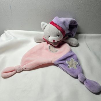 Doudou baby nat ourson rose