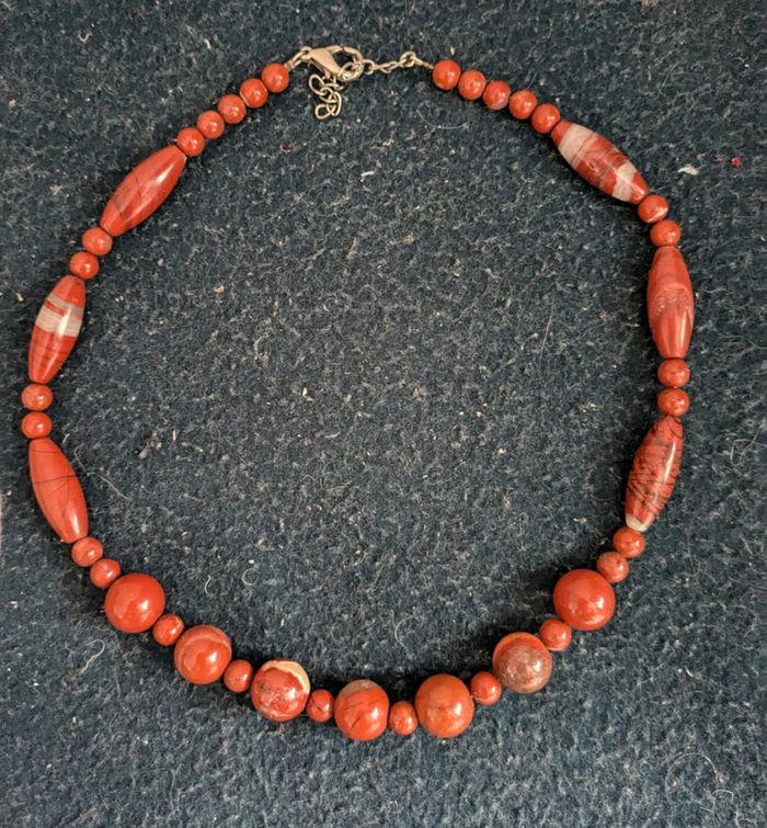 Collier fantaisie orange - photo numéro 2