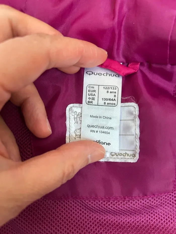 Coupe vent fille veste de randonnée quechua 8 ans - photo numéro 6