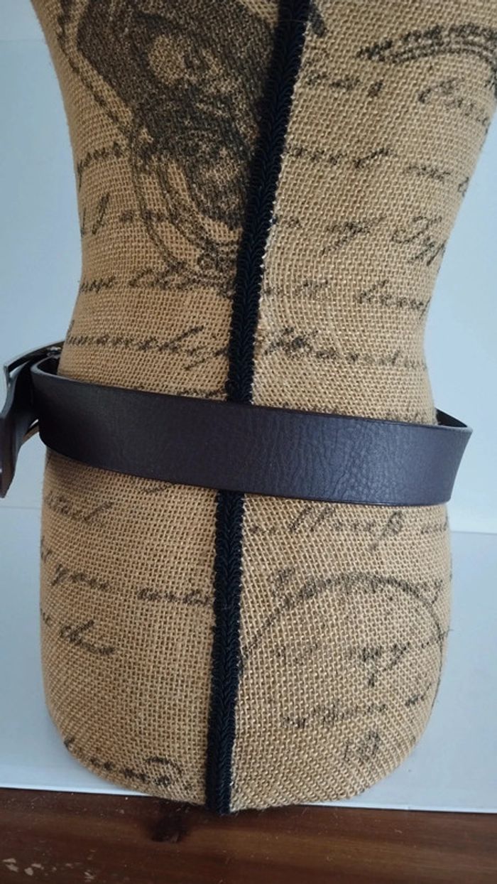 Ceinture marron foncé 85 cm femme boucle rectangulaire - photo numéro 4