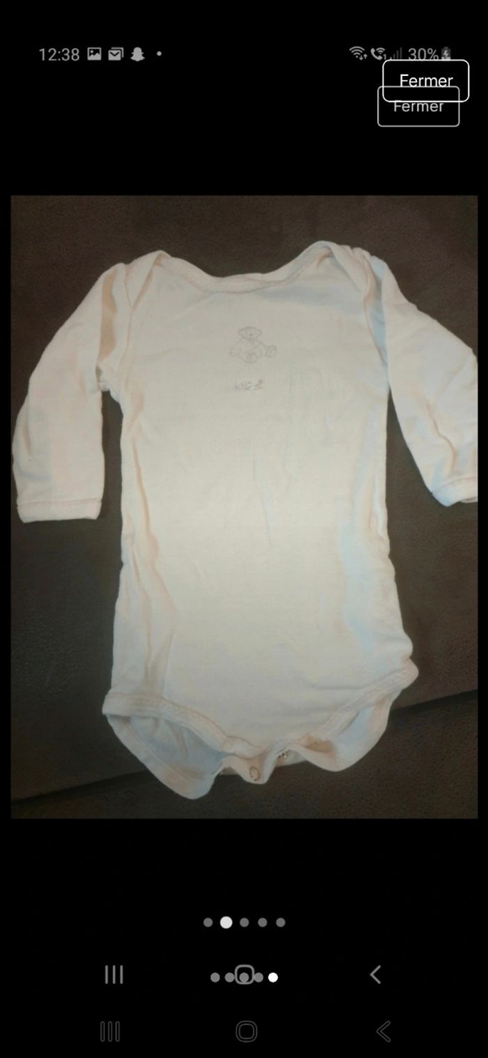 Lot 5 bodies fille 3 mois - photo numéro 4
