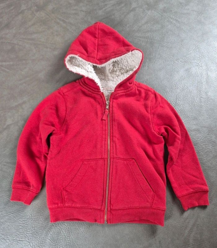 Manteau / veste Monoprix 6 ans rouge avec capuche A61