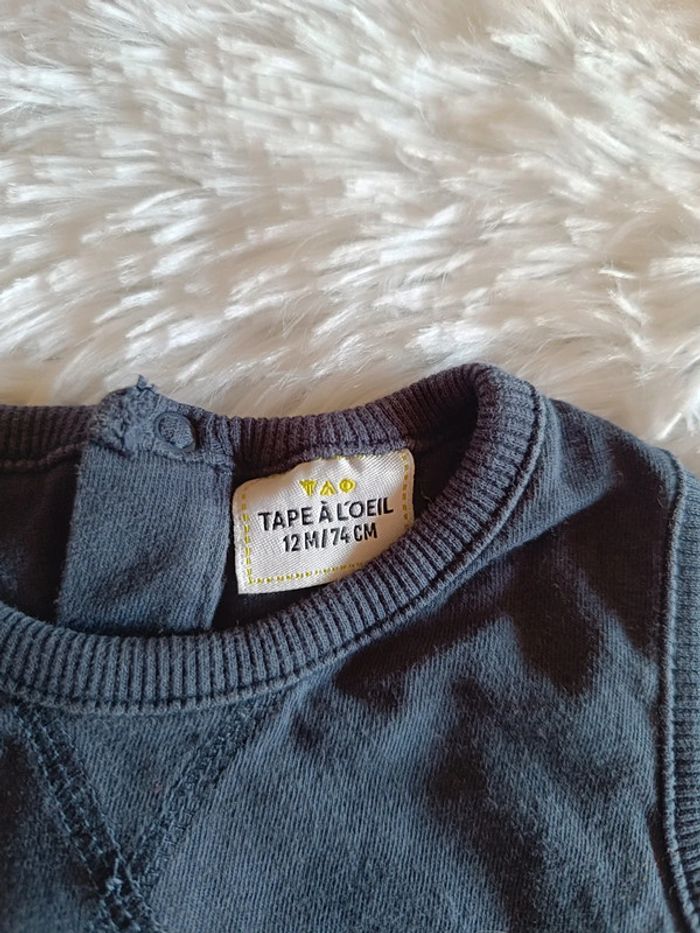 2€ Débardeur bleu marine T. 12 mois TAO - photo numéro 8