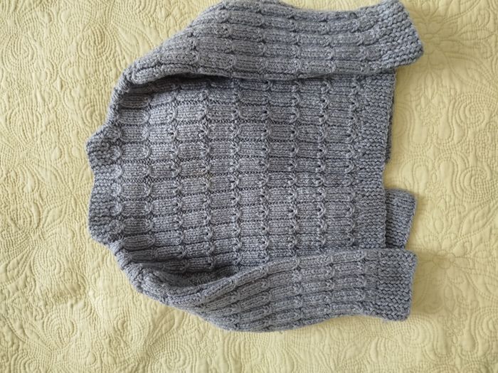 Ensemble laine gris fait main garçon 24 mois - photo numéro 3