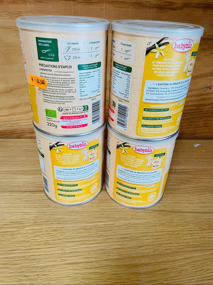 Babybio céréales lot de 4 boîtes de 220g - photo numéro 2