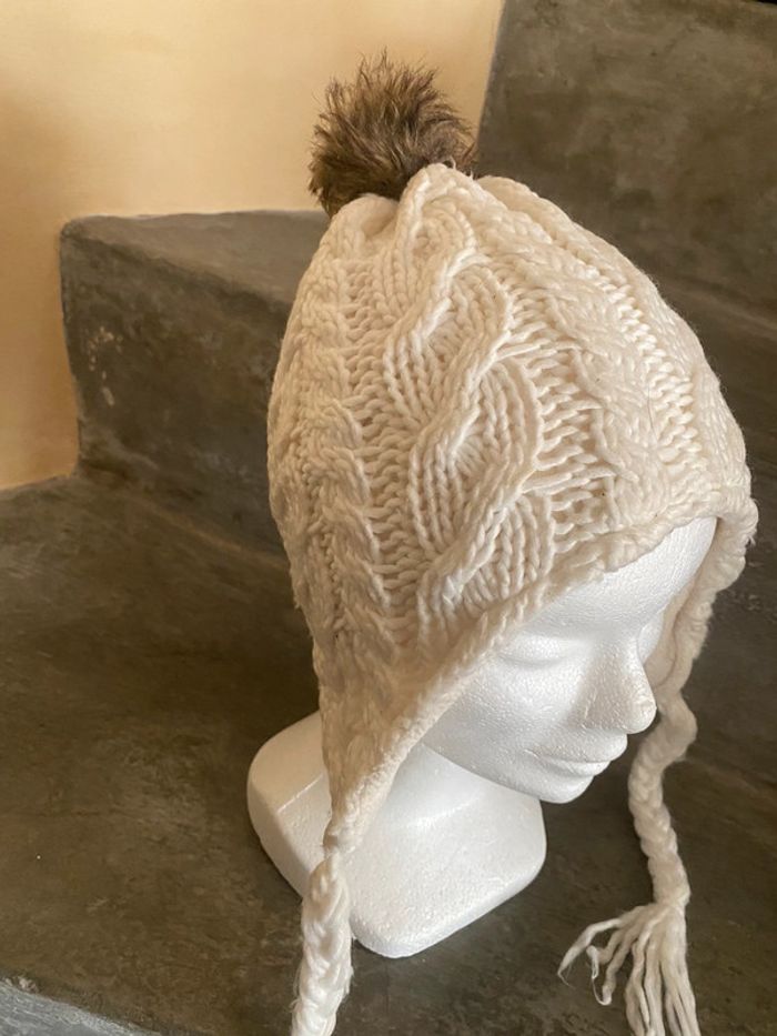 Bonnet chapka blanc Tex 8/12ans - photo numéro 2