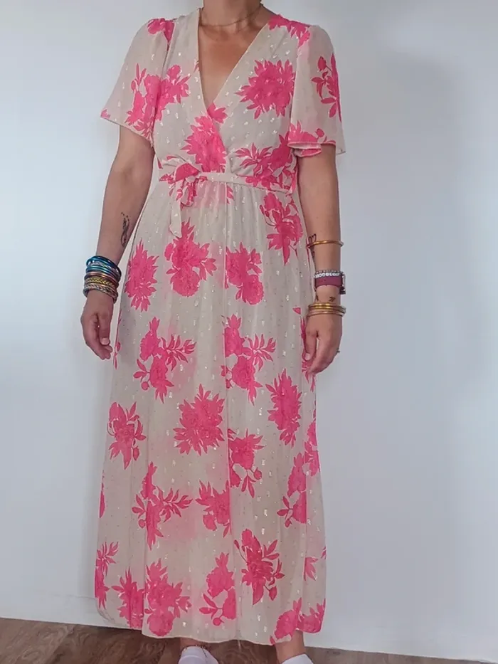 Robe longue fleurie - Taille unique (convient du 36 au 42)