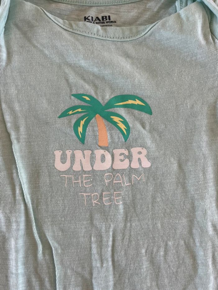 🌴 Combishort vert menthe Kiabi 6 mois garçon - photo numéro 3