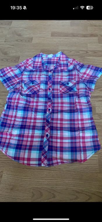 Chemise T36 bleu rose