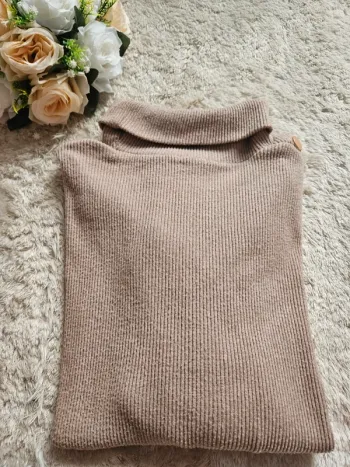 Pull col roulé