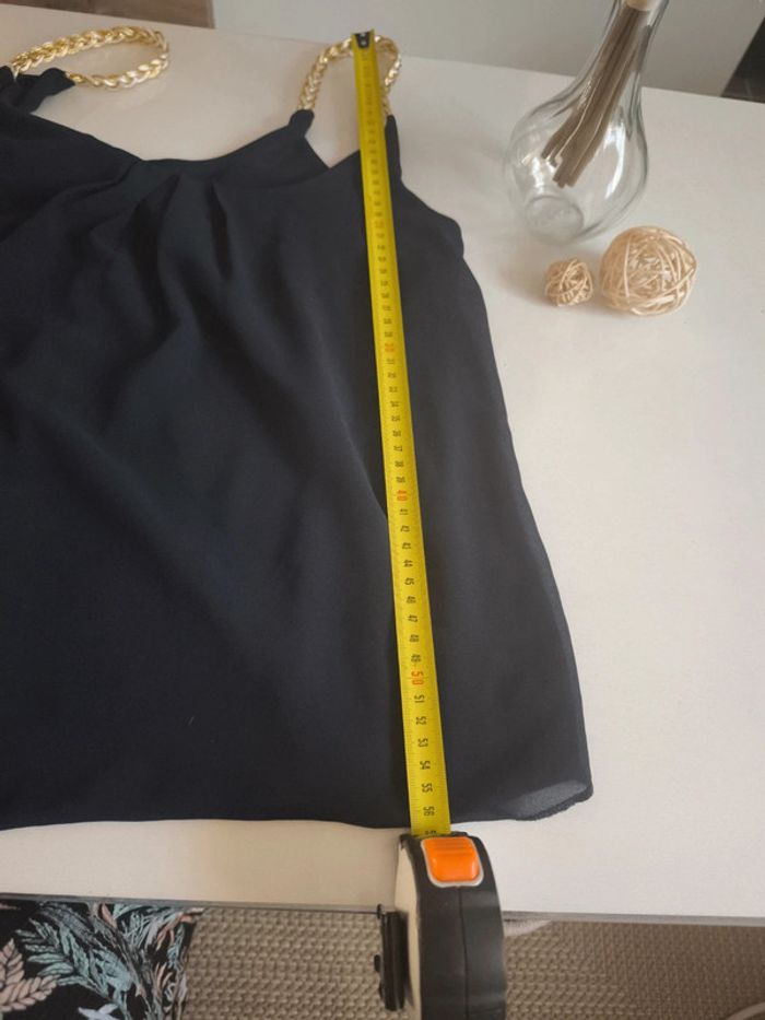 Top bleu marine doublé taille unique - photo numéro 3