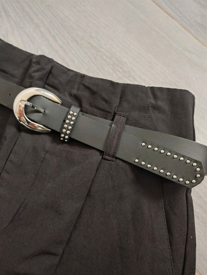 Pantalon cargo taille haute avec ceinture Zara T.S - photo numéro 4