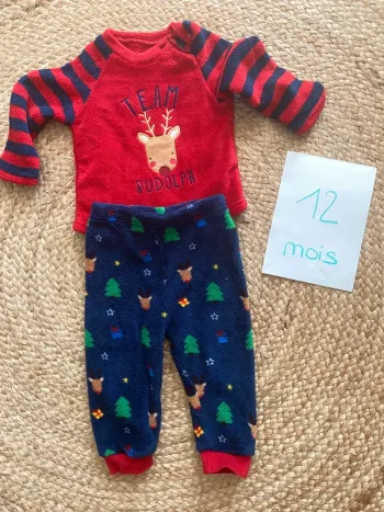 Pyjama polaire noël 12-18