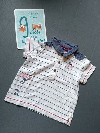 T-shirt a col 🦕 Taille 9 mois