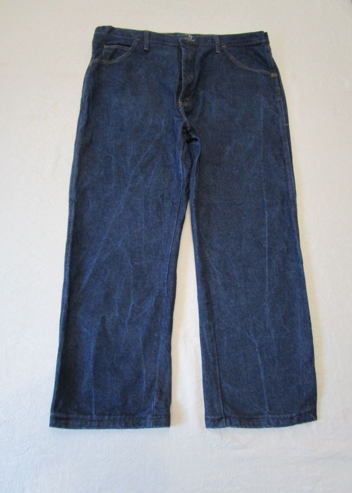 Jean Rustler by Wrangler homme 100% coton coupe droite straight leg Taille 50 W40 L30 Bleu brut (J26 - photo numéro 2