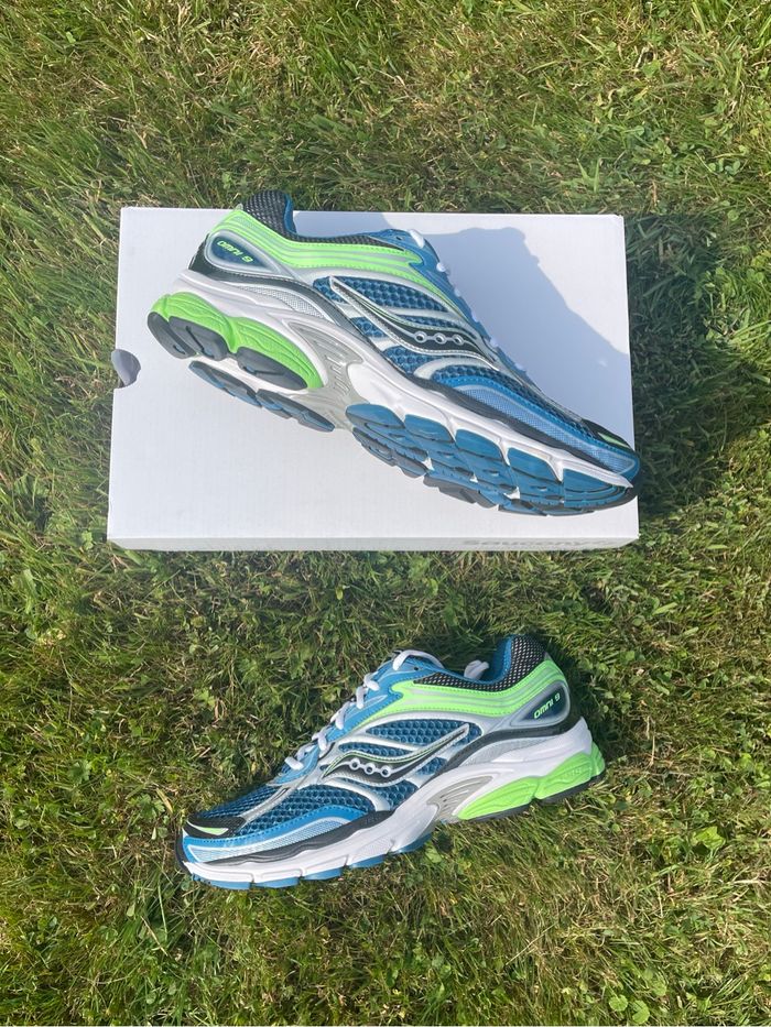 Saucony Progrid Omni 9 Blue / Lime - Homme 46 - photo numéro 3