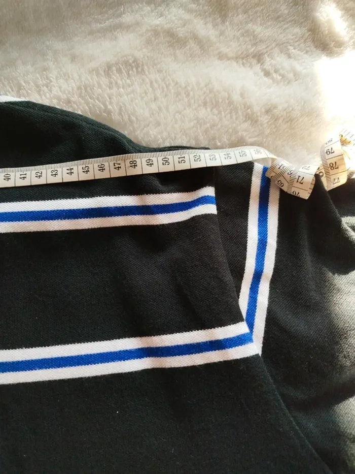 Polo US Polo Assn noir rayures blanches et bleues taille XXL - photo numéro 8