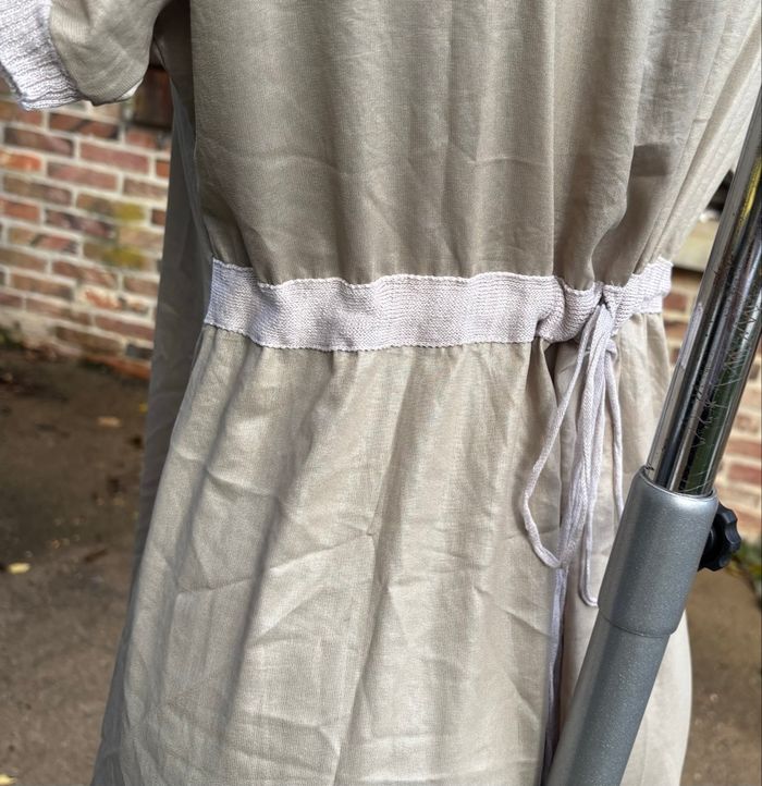 Tunique beige irisée à taille ceinturée • Cocomenthe • T36 - photo numéro 3