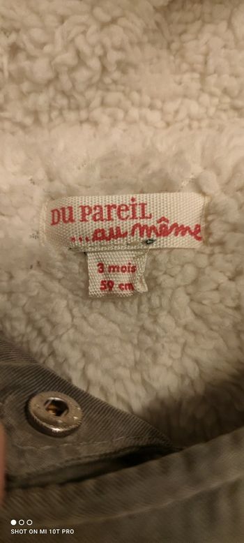 Combinaison du pareil au même 3 mois