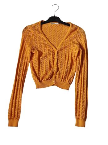 Cardigan court jaune taille XS