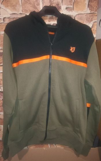 Sweat à capuche kaki/noir Footkorner