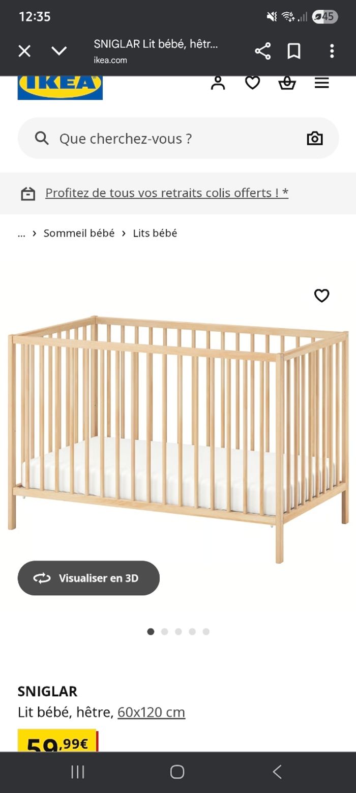 Lit bébé en bois à barreaux - photo numéro 9