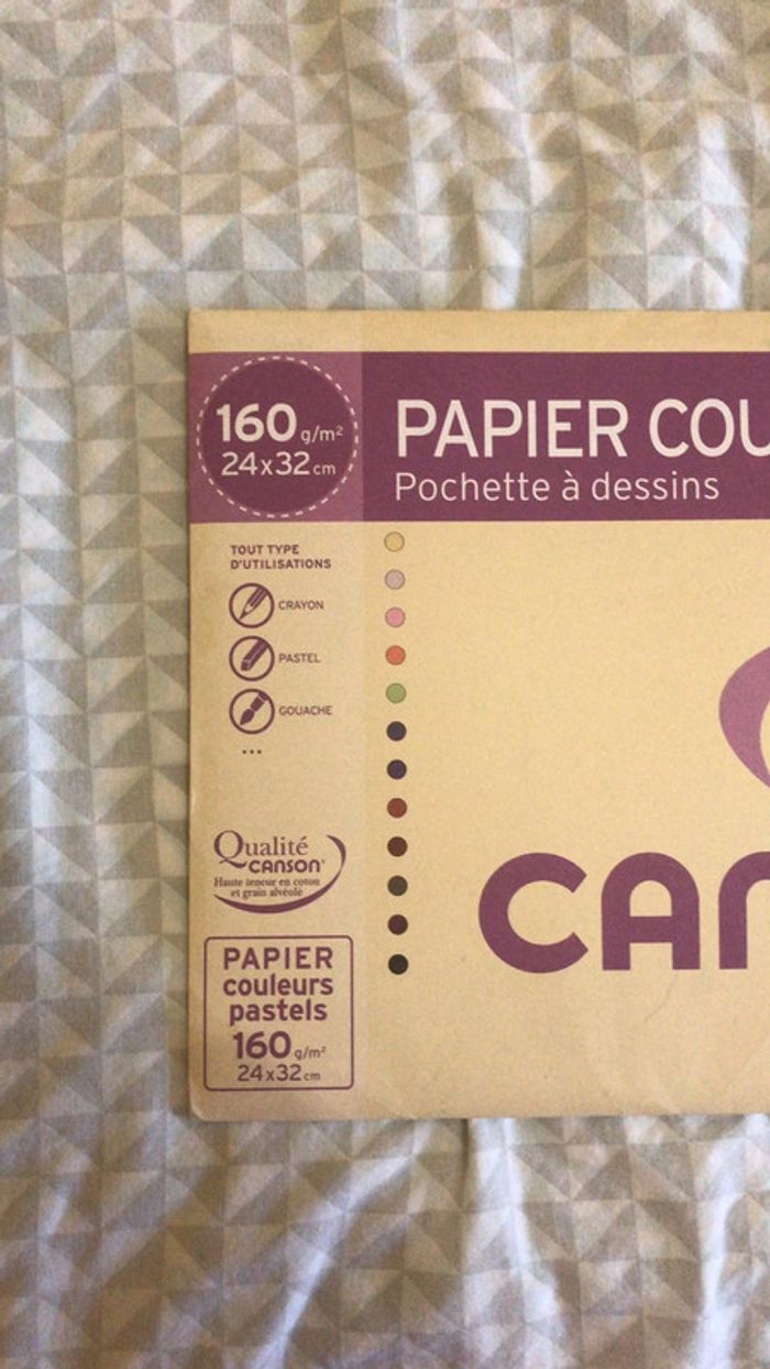 Lot de feuille canson 12 de couleurs - photo numéro 3