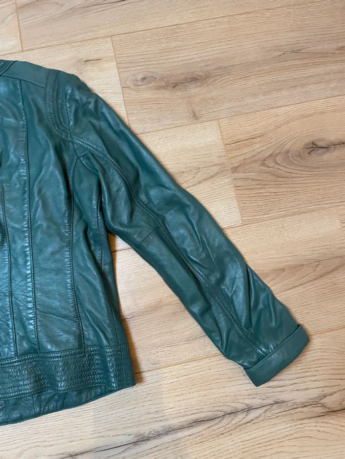 Veste en cuir vert - photo numéro 6