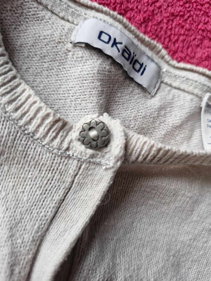 Superbe gilet style boléro liseré argenté - photo numéro 4