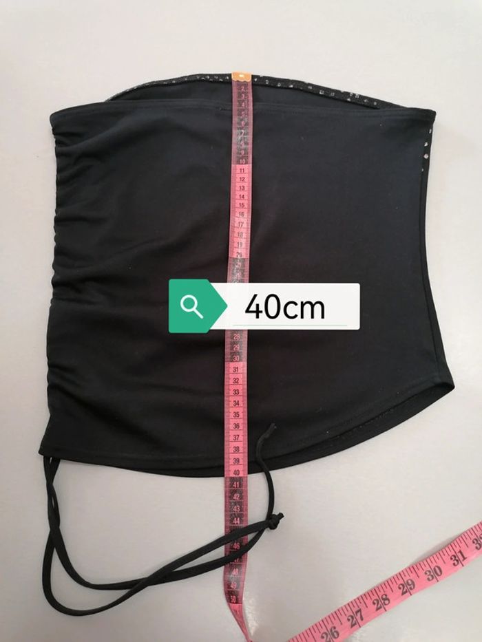 Top bustier noir argenté 40 - photo numéro 7