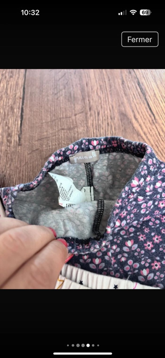 Lot de 4 leggings 3/6 mois - photo numéro 6