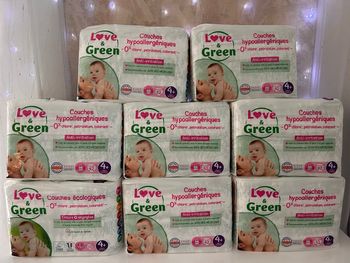8 paquet couche taille 4+ love And Green 