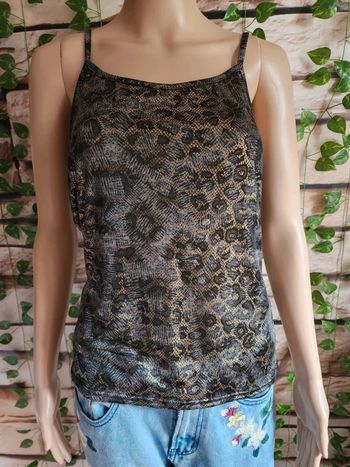 🌸Débardeur Guépard Reflets Dorés Pourquoi Pas Taille 42🌸