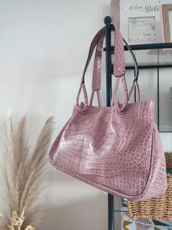 Sac à main Le Tanneur Lila Croco
