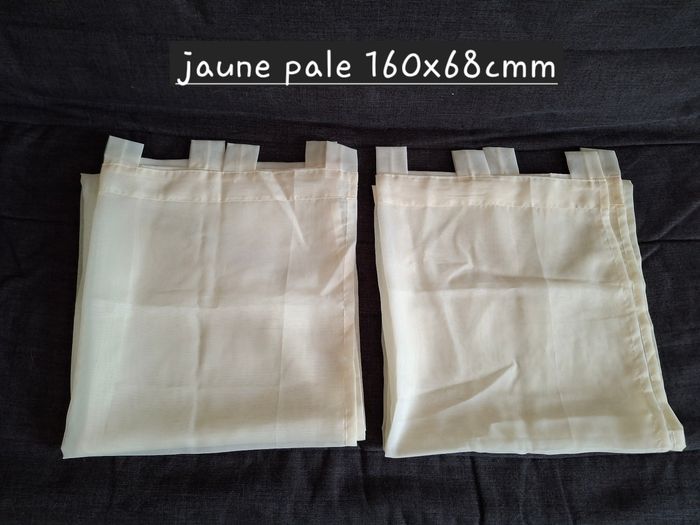 Voilage jaune clair 160x50