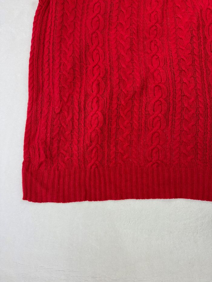 Poncho en maille torsadée Ralph Lauren Rouge pour Femme Taille unique SM01925 - photo numéro 7