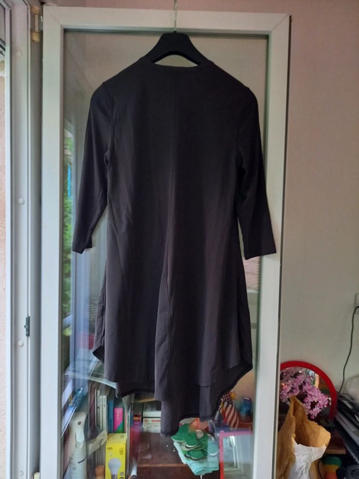 Robe parachute noire/grise bi matière vintage - photo numéro 2