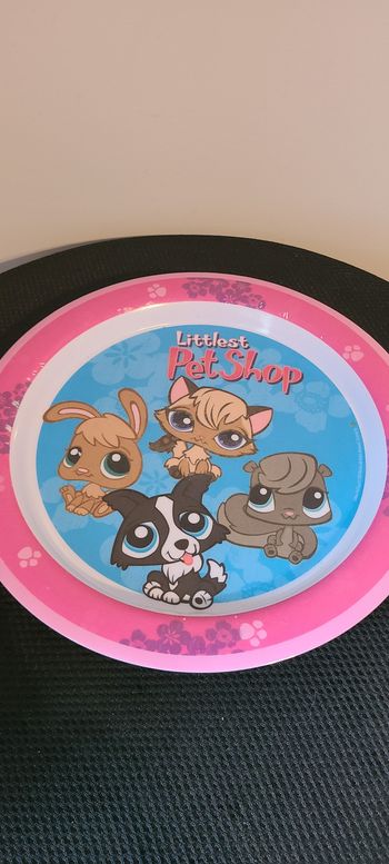 Assiette Little Pet Shop. Mélanine