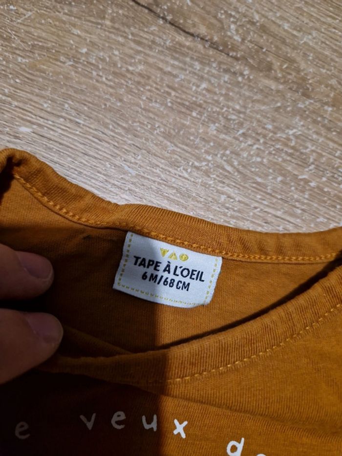 Lot de 5 tee shirt manche longue 6 mois - photo numéro 7