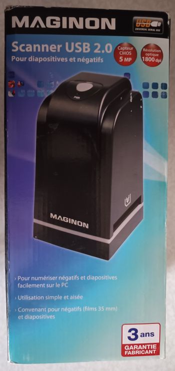 Scanner de diapositives et négatifs de film Maginon - Neuf et complet - USB 2.0
