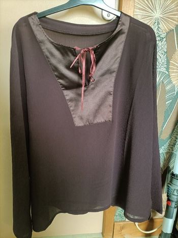 Blouse manches longues violet foncé