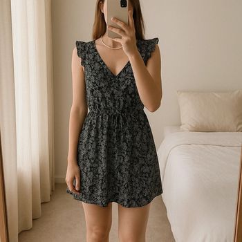 Robe été Mango noire et blanche taille S