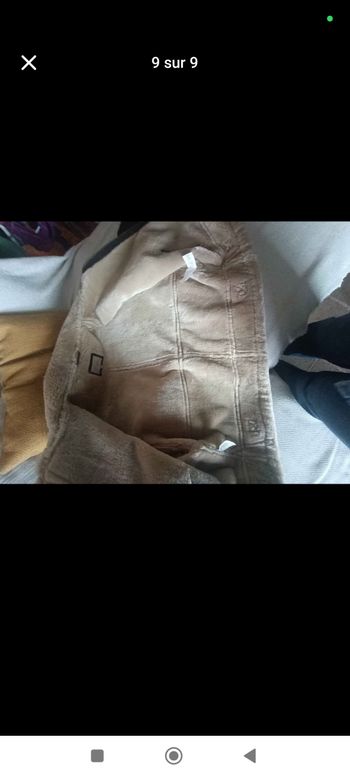 Blouson Veste aviateur en croûte de cuir