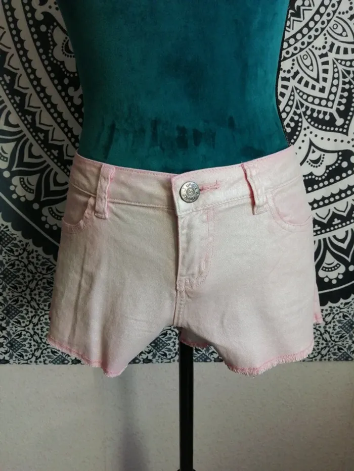 Short en jeans rose pastel métallique / undiz / (M)