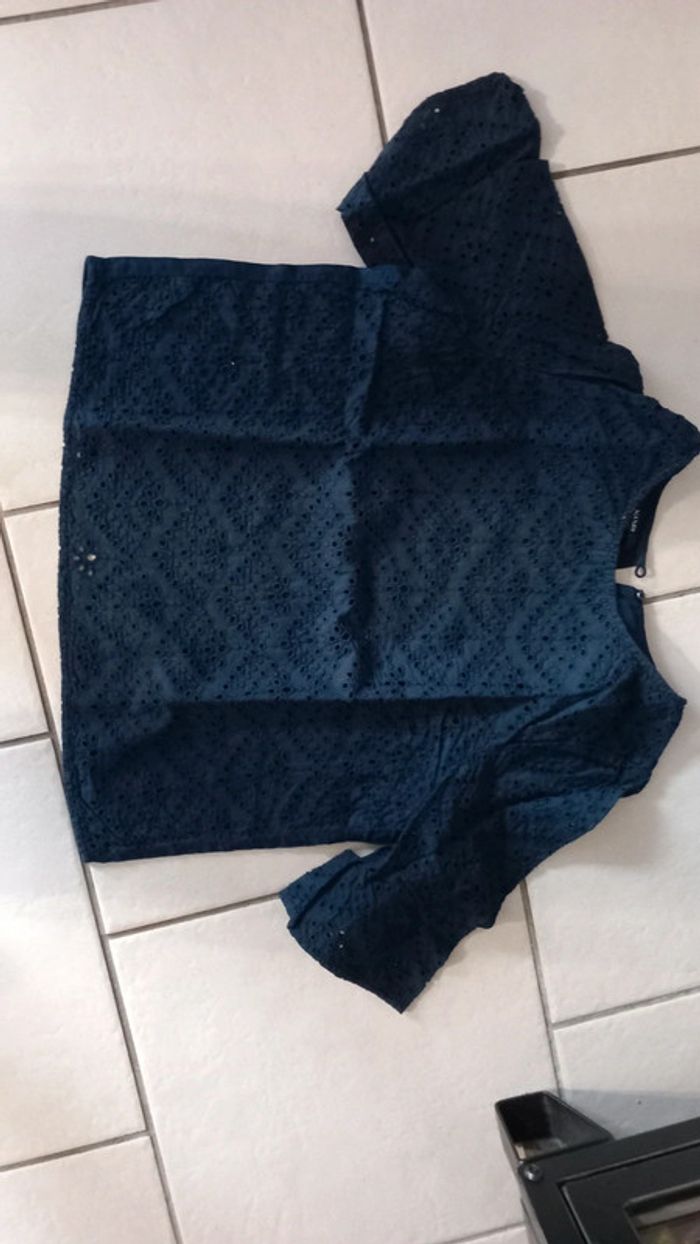 Tunique fille 14 ans marine manches 3/4