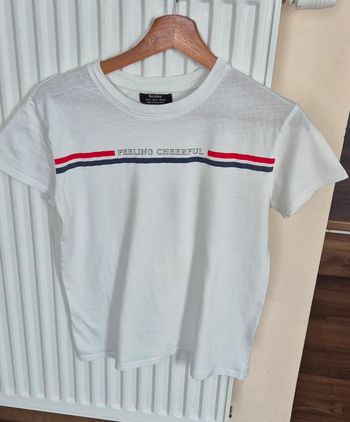 T shirt blanc bershka s