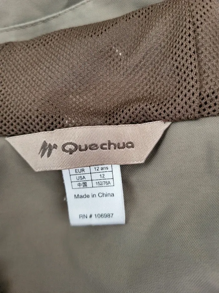 Veste coupe vent gris taupe Quechua de Décathlon - Comme neuf - photo numéro 7