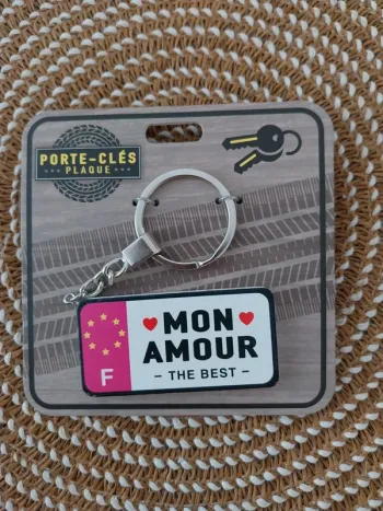 Porte-clefs Plaque MOn Amour