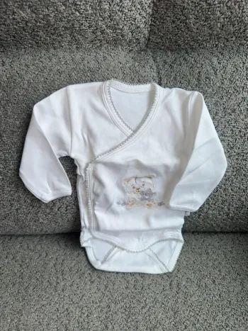 Bodie unisexe manches longues blanc motif ourson Martifanel neuf